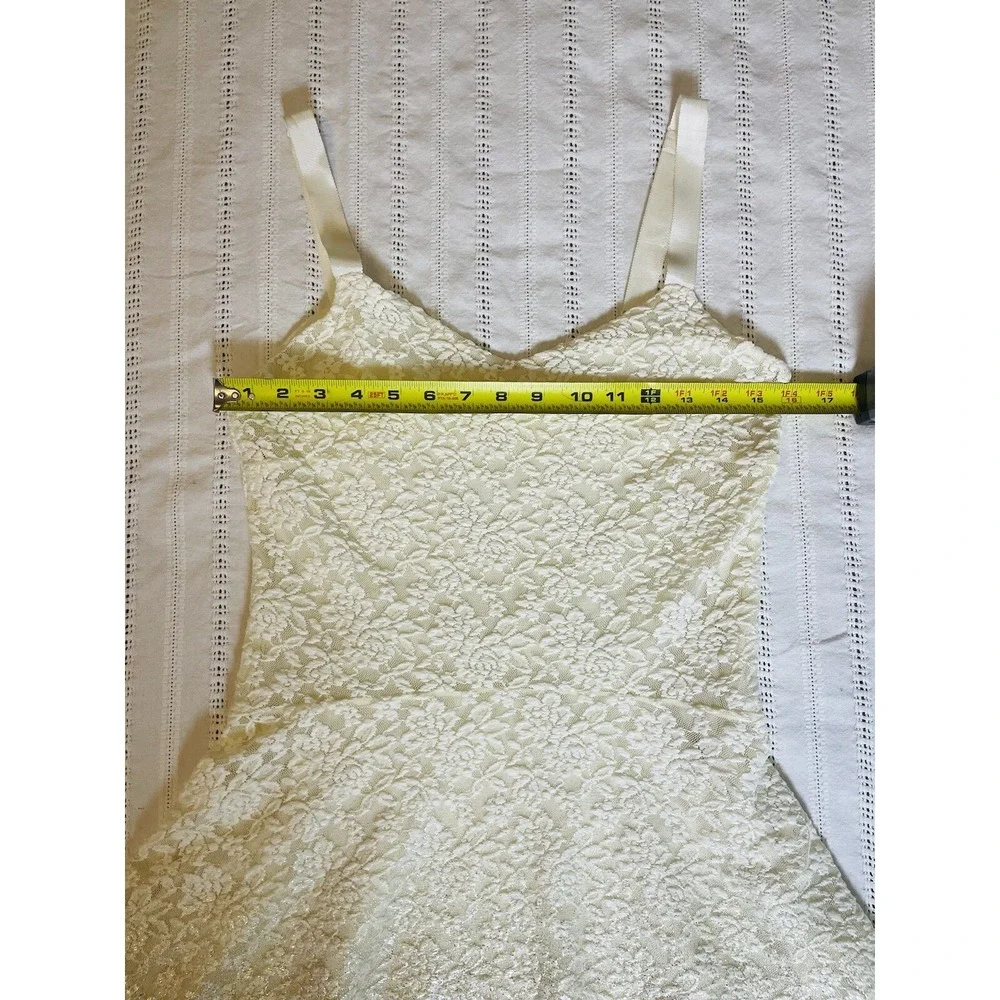Free People Cream Lace Metallic Ombré Fit And Flare Dress. Large.‎ Bridal.